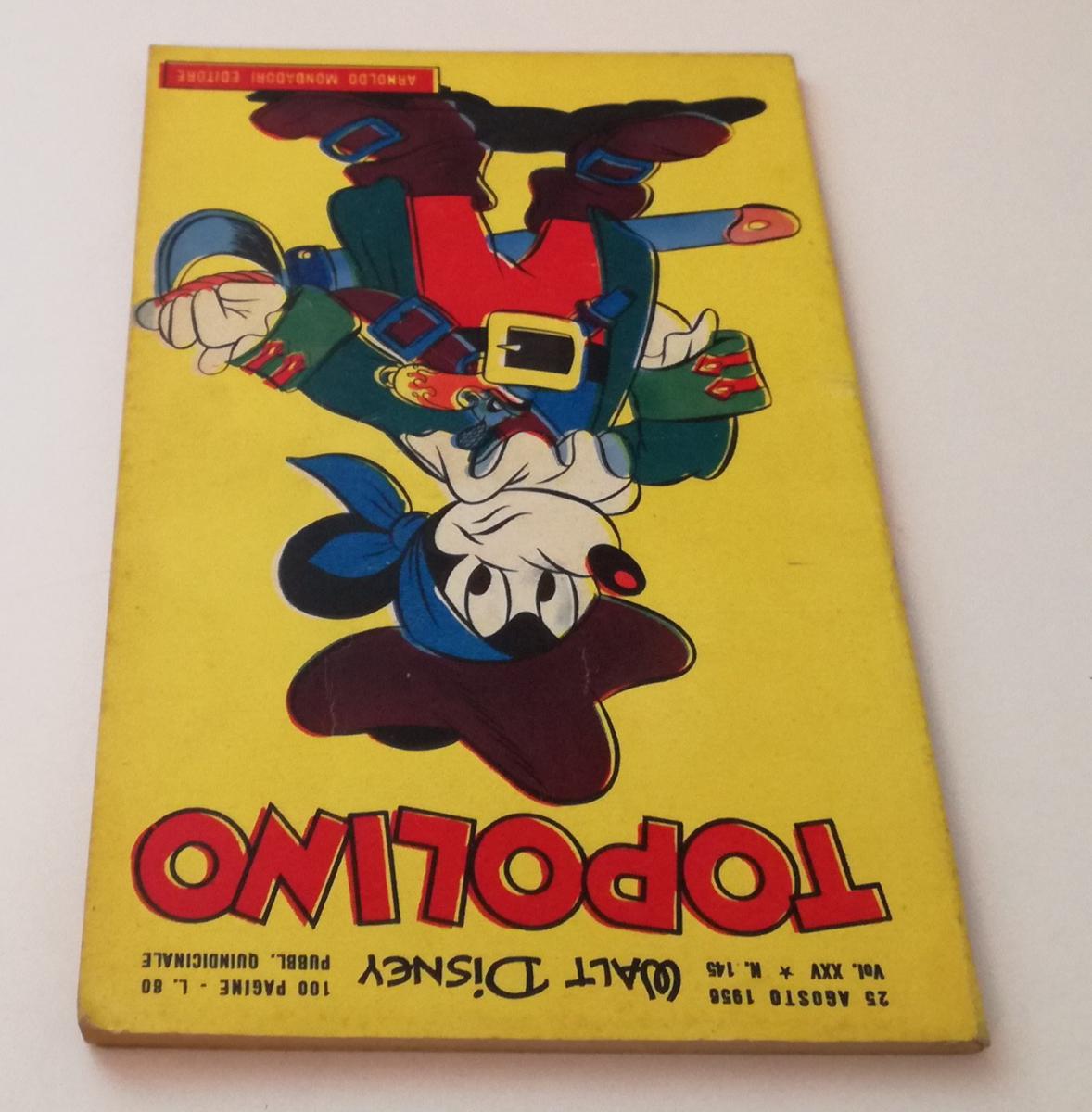 FD- TOPOLINO N.145 LIBRETTO NO BOLLINO -- DISNEY MONDADORI - 1956 - B - GBX