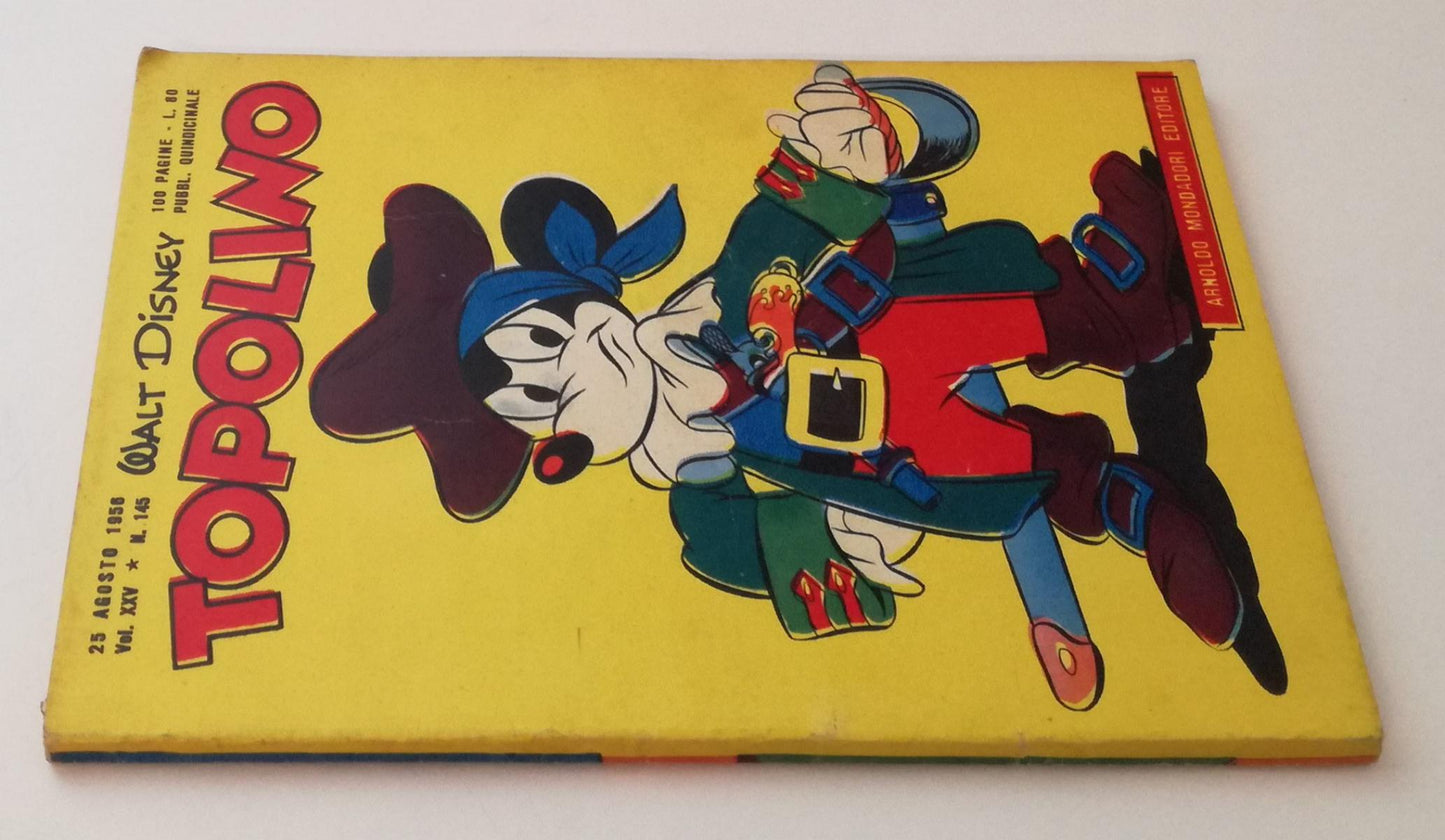 FD- TOPOLINO N.145 LIBRETTO NO BOLLINO -- DISNEY MONDADORI - 1956 - B - GBX