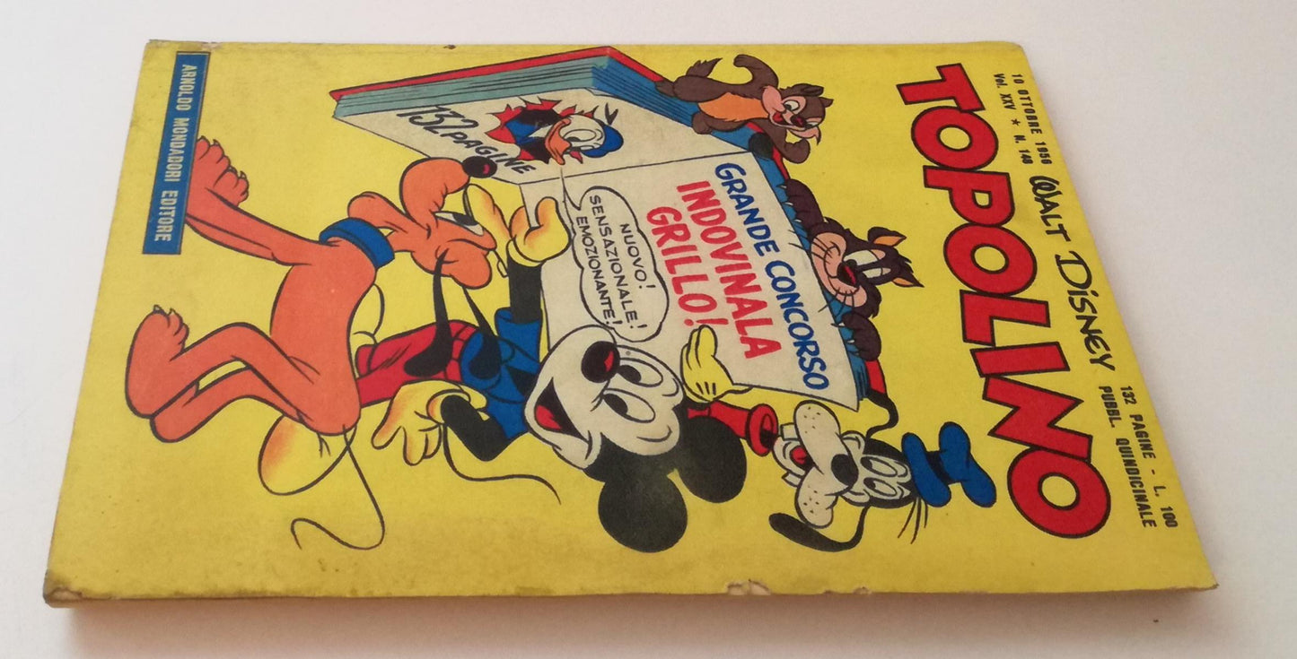 FD- TOPOLINO N.148 LIBRETTO BOLLINO -- DISNEY MONDADORI - 1956 - B - GBX