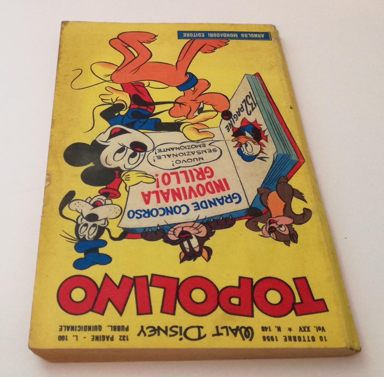 FD- TOPOLINO N.148 LIBRETTO BOLLINO -- DISNEY MONDADORI - 1956 - B - GBX