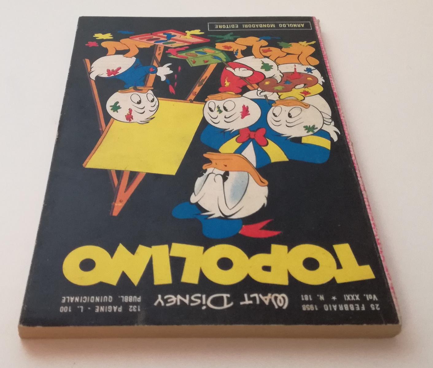 FD- TOPOLINO N.181 LIBRETTO NO BOLLINO -- DISNEY MONDADORI - 1958 - B - GBX
