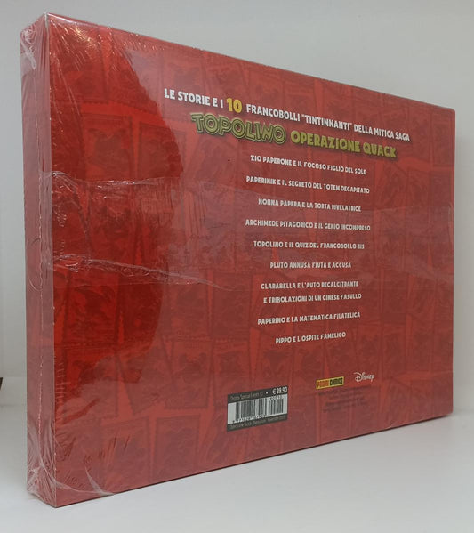 FD- OPERAZIONE QUACK STORIE E 10 FRANCOBOLLI METALLICI- PANINI DISNEY- 2019- VTX