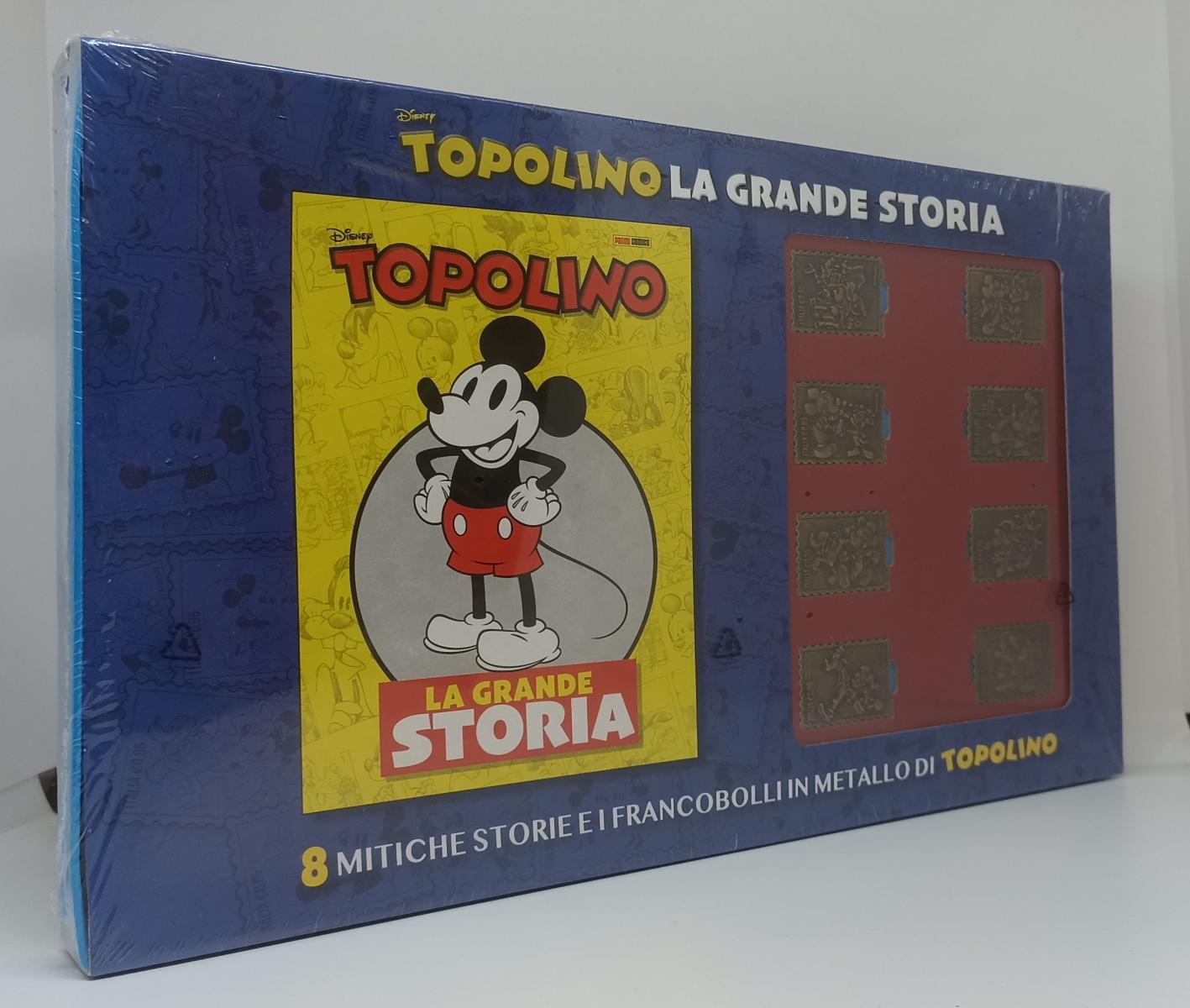 FD- TOPOLINO LA GRANDE STORIA BOX SET FRANCOBOLLI METALLICI- PANINI DISNEY- 2021- VTX