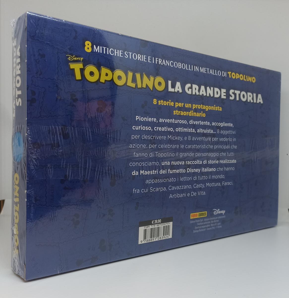 FD- TOPOLINO LA GRANDE STORIA BOX SET FRANCOBOLLI METALLICI- PANINI DISNEY- 2021- VTX