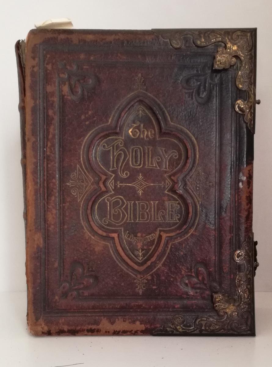 LD- THE HOLY BIBLE ILLUSTRATED - EADIE SCOTT HENRY - DODD --- 1873 - C - XFS100