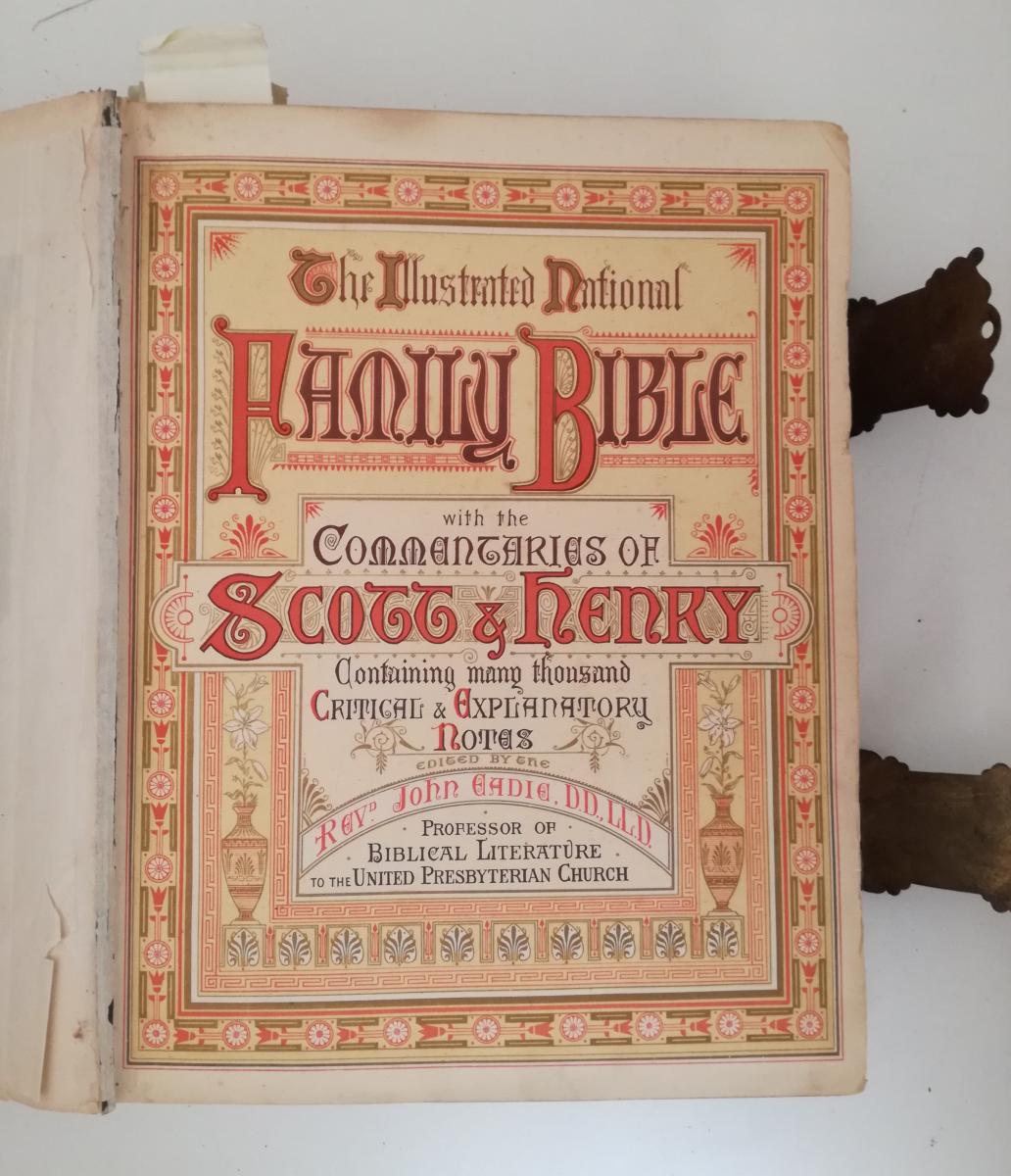 LD- THE HOLY BIBLE ILLUSTRATED - EADIE SCOTT HENRY - DODD --- 1873 - C - XFS100