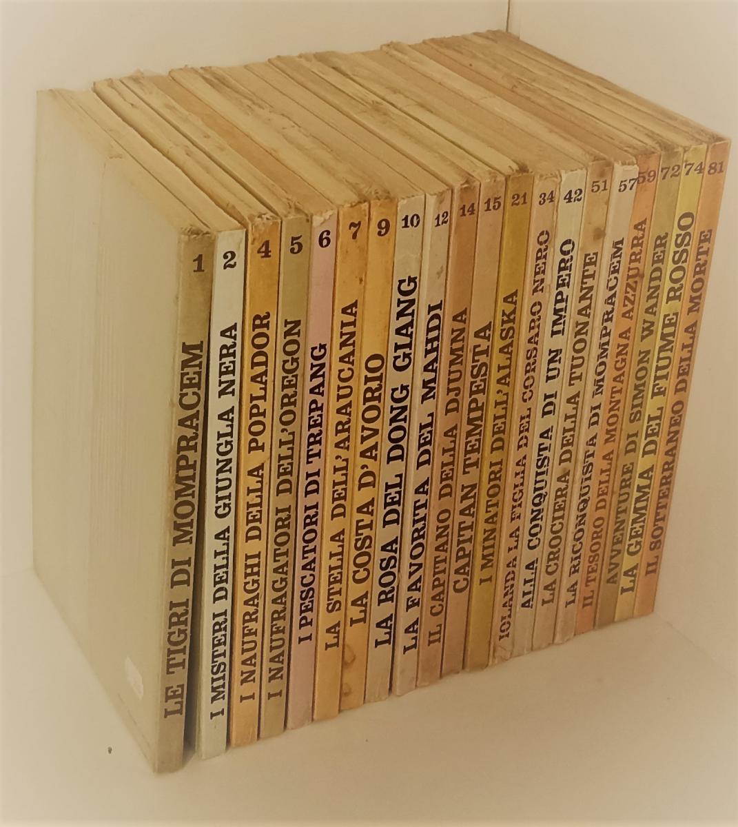 LB- SALGARI SERIE TIGRI E CORSARI FABBRI - 1968 - LOTTO BLOCCO 20 NUMERI - BLCP1