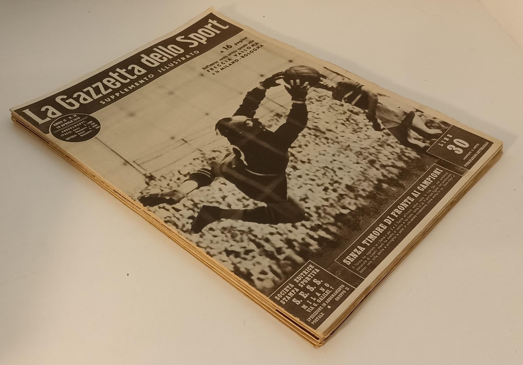 LR- GAZZETTA DELLO SPORT SUPPL. ILLUSTRATO ANNO II 16 NUMERI--- 1948- S- ZDS285