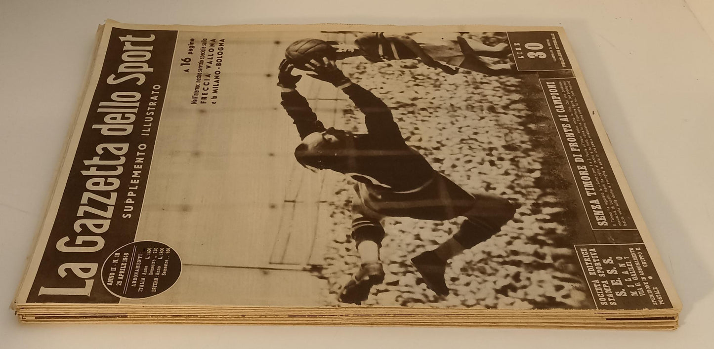 LR- GAZZETTA DELLO SPORT SUPPL. ILLUSTRATO ANNO II 16 NUMERI--- 1948- S- ZDS285