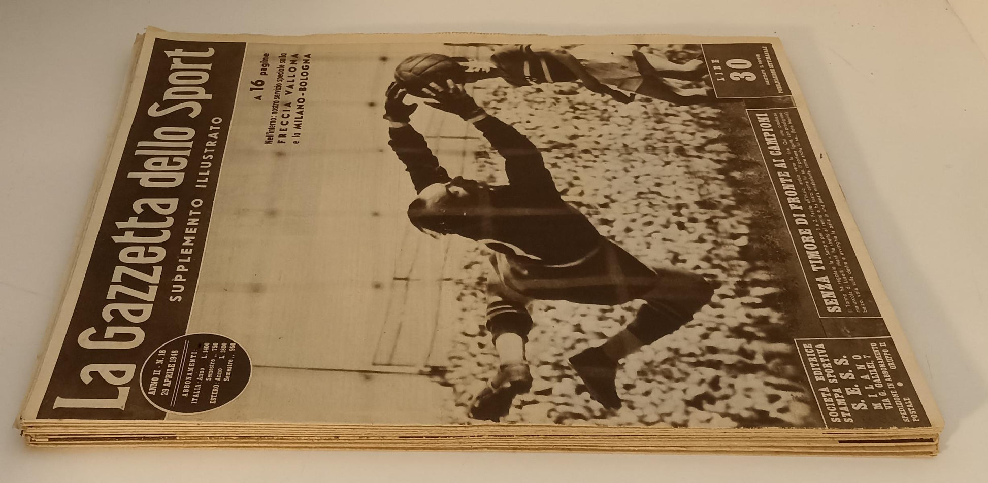 LR- GAZZETTA DELLO SPORT SUPPL. ILLUSTRATO ANNO II 16 NUMERI--- 1948- S- ZDS285