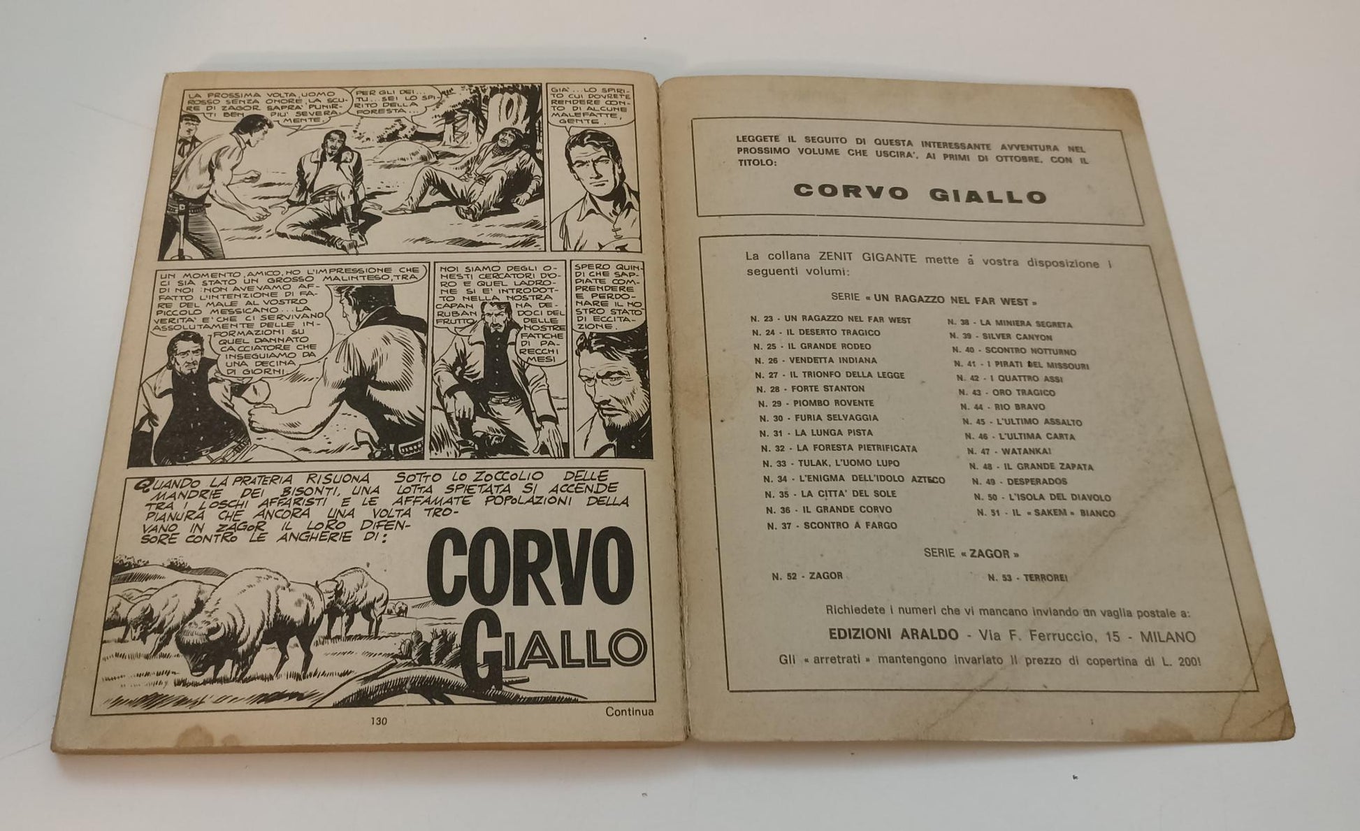 FB- ZAGOR 1a EDIZIONE 2a S. ZENIT GIGANTE N.54 L'ORO DEL FIUME - ARALDO- 1965- B