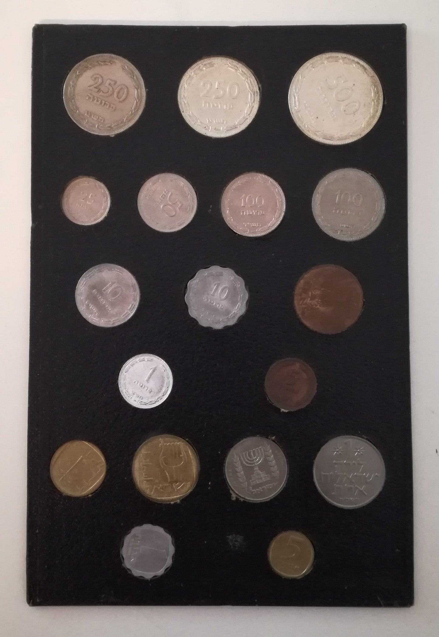 CB- ISRAELE 18 monete Set 1949-1960 - 250 - 500 PRUTA argento