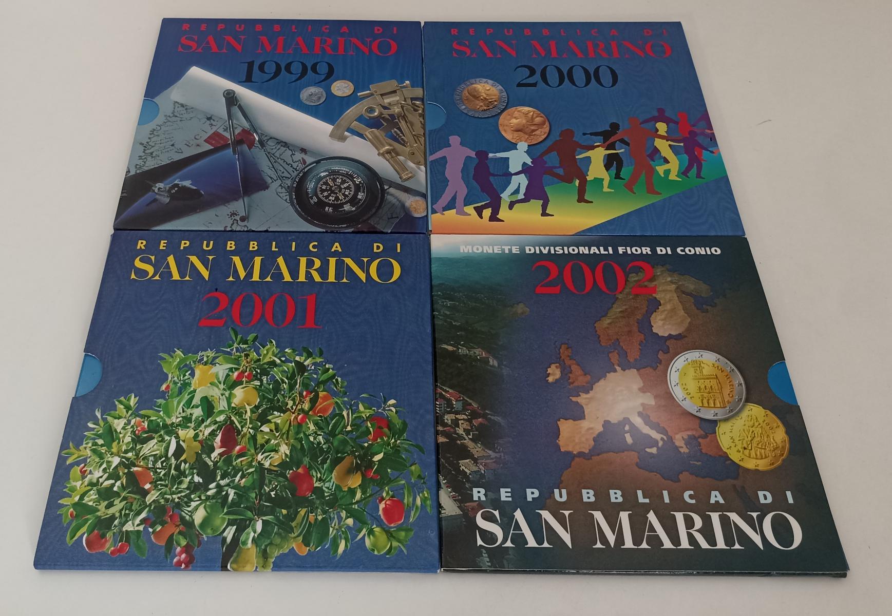 CM- MONETE - SAN MARINO LIRE EURO- DIVISIONALE COLLEZIONE 1987/2002 CON ASTUCCIO