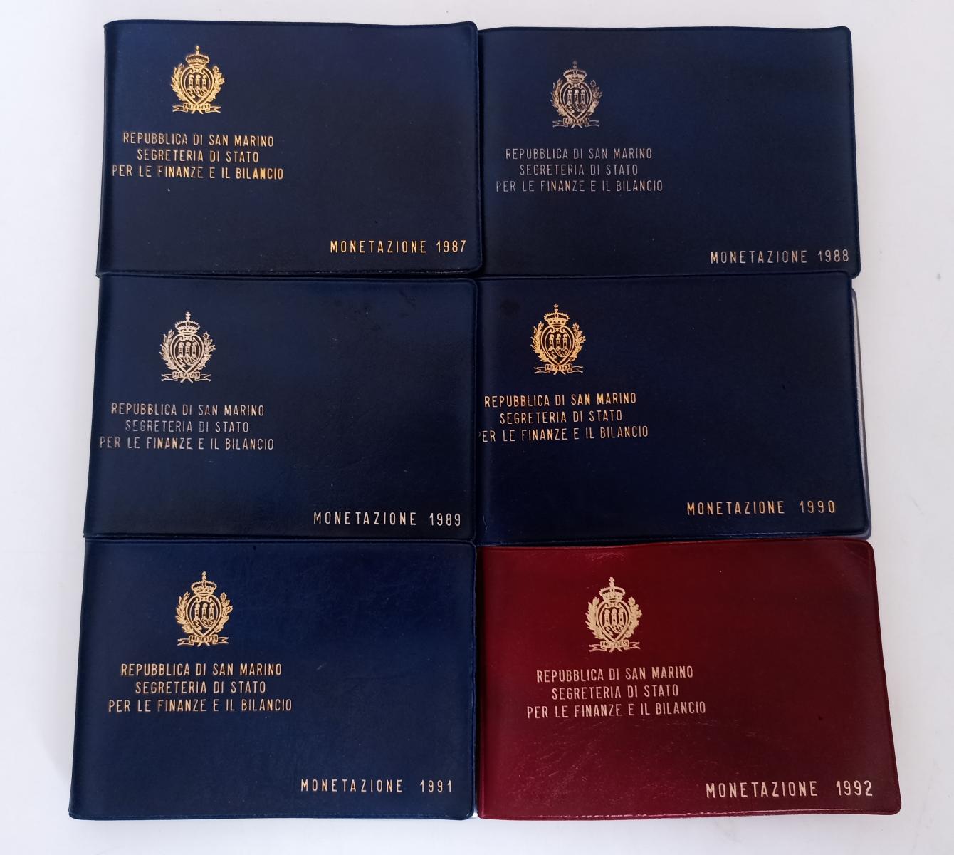 CM- MONETE - SAN MARINO LIRE EURO- DIVISIONALE COLLEZIONE 1987/2002 CON ASTUCCIO