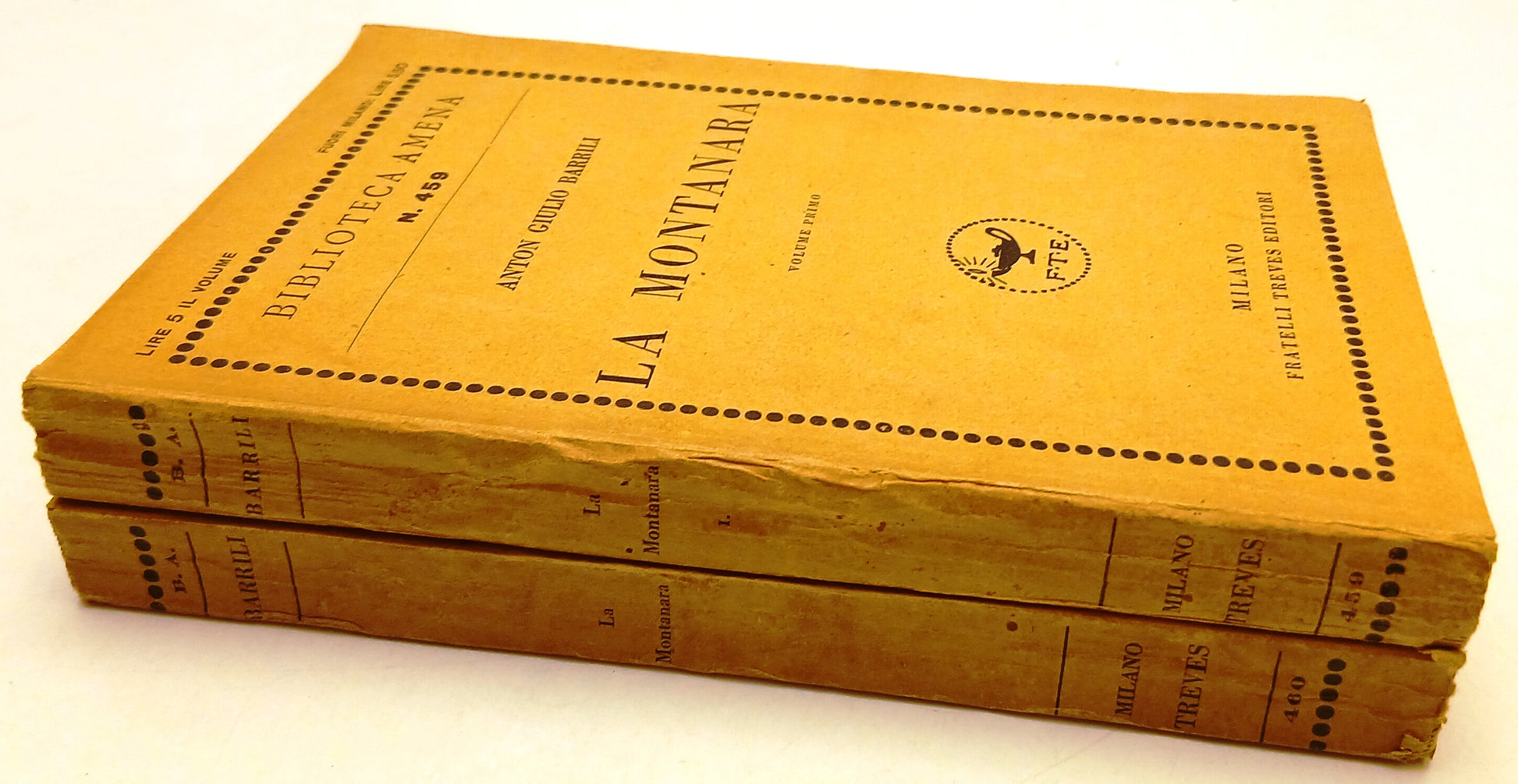 LN- LA MONTANARA VOLUMI 1/2 - ANTON GIULIO BARILLI - FRATELLI TREVES - B- ZFS59