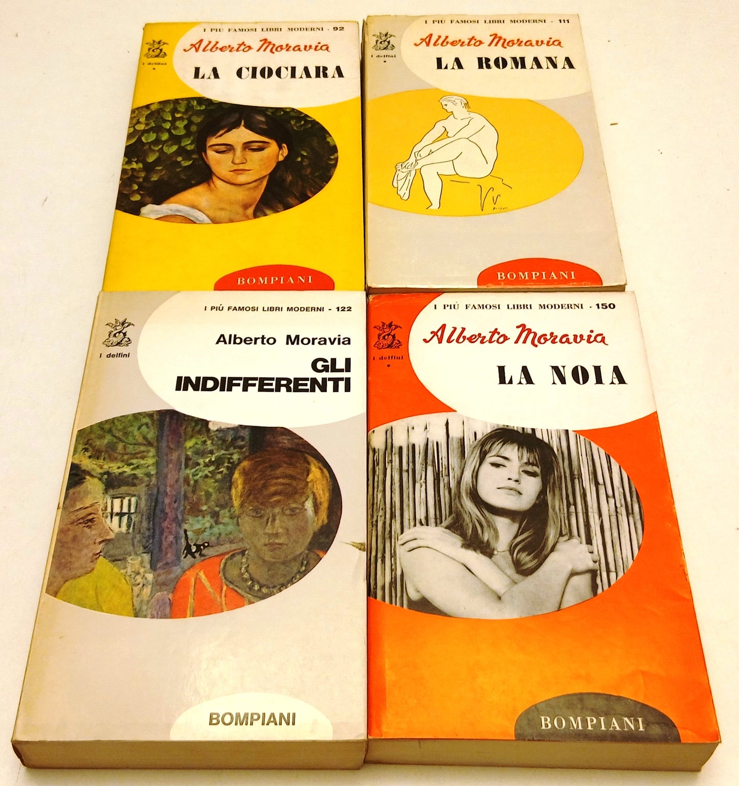LN- LOTTO 4 ROMANZI NOIA CIOCIARA ROMANA - ALBERTO MORAVIA - BOMPIANI- BS- ZFS59