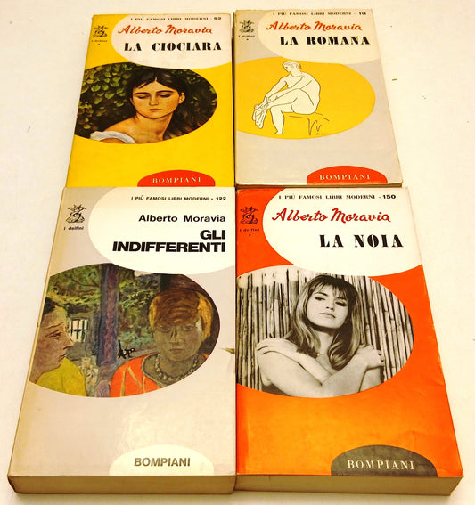LN- LOTTO 4 ROMANZI NOIA CIOCIARA ROMANA - ALBERTO MORAVIA - BOMPIANI- BS- ZFS59