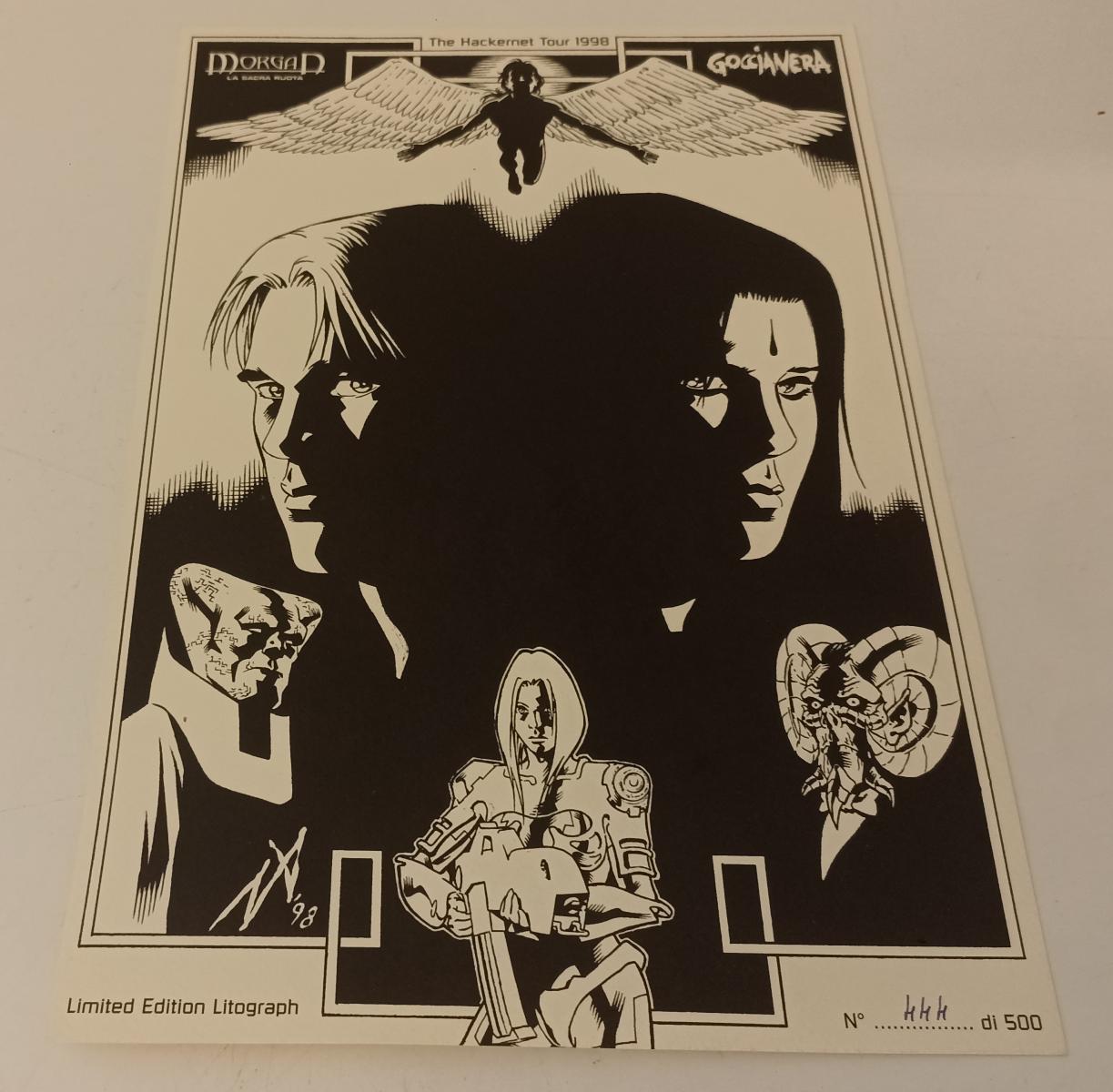 GF- THE HACKERNET TOUR 1988 MORGAN GOCCIANERA LIMITED EDITION LITOGRAPH- RVSa137
