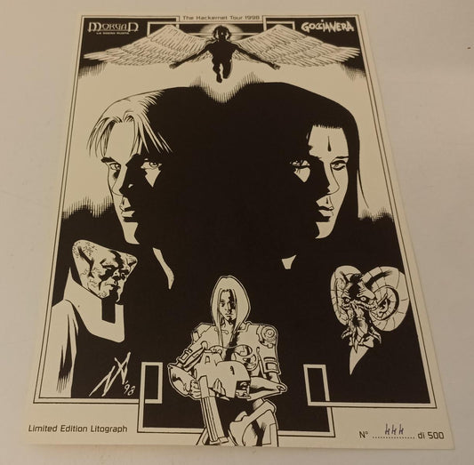 GF- THE HACKERNET TOUR 1988 MORGAN GOCCIANERA LIMITED EDITION LITOGRAPH- RVSa137