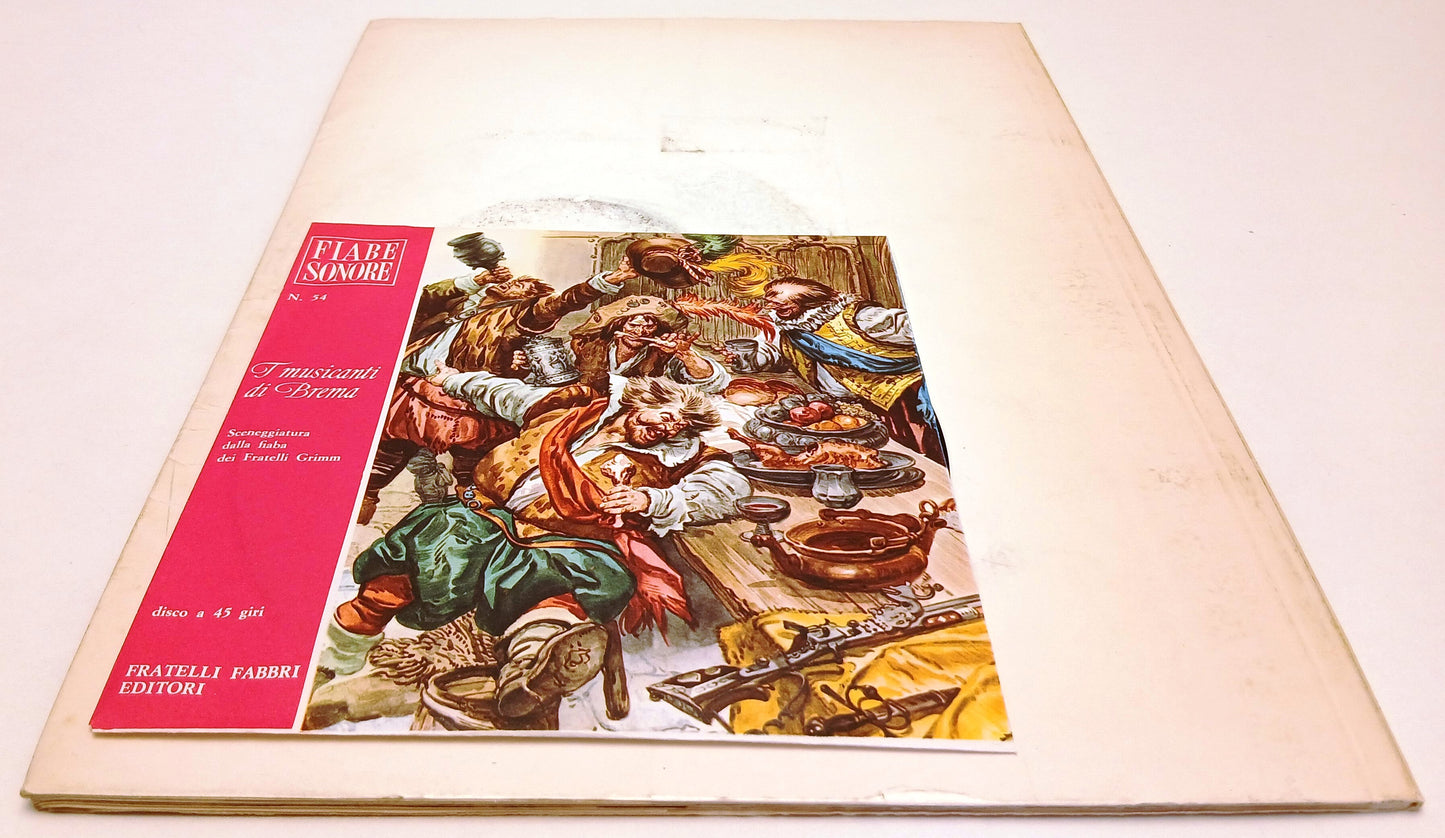 LB- FIABE SONORE N.54 I MUSICANTI DI BREMA + disco 45 giri - FABBRI - RVSa753