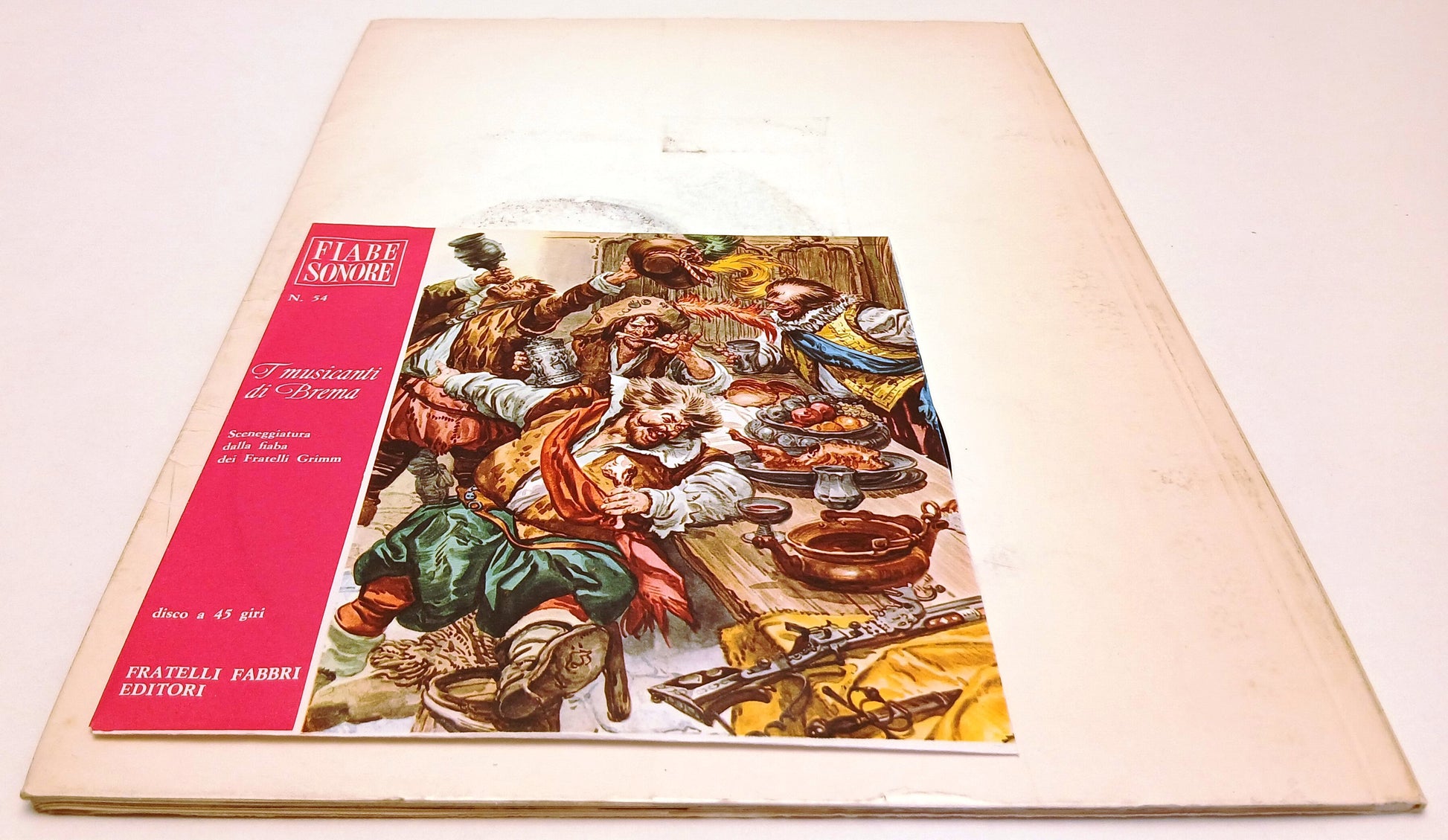 LB- FIABE SONORE N.54 I MUSICANTI DI BREMA + disco 45 giri - FABBRI - RVSa753
