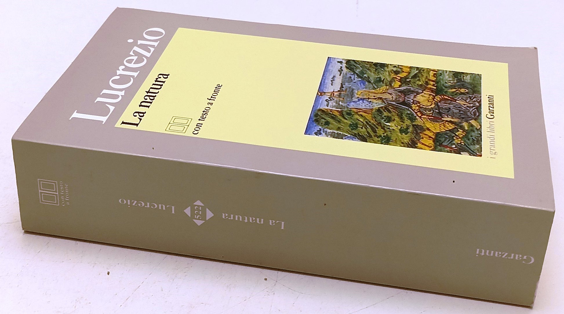 LA NATURA con testo a fronte - LUCREZIO - GARZANTI- I GRANDI LIBRI--- B- XFS