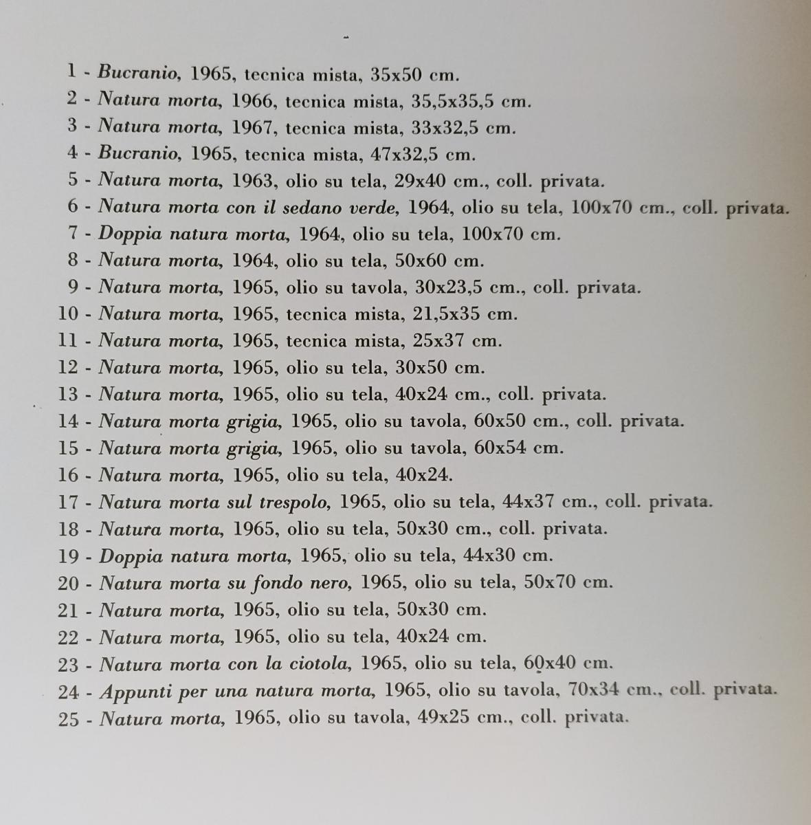 LT- CARLO MATTIOLI NATURE MORTE 1963 1968 - CARLUCCIO ---- 1981 - B - XFS