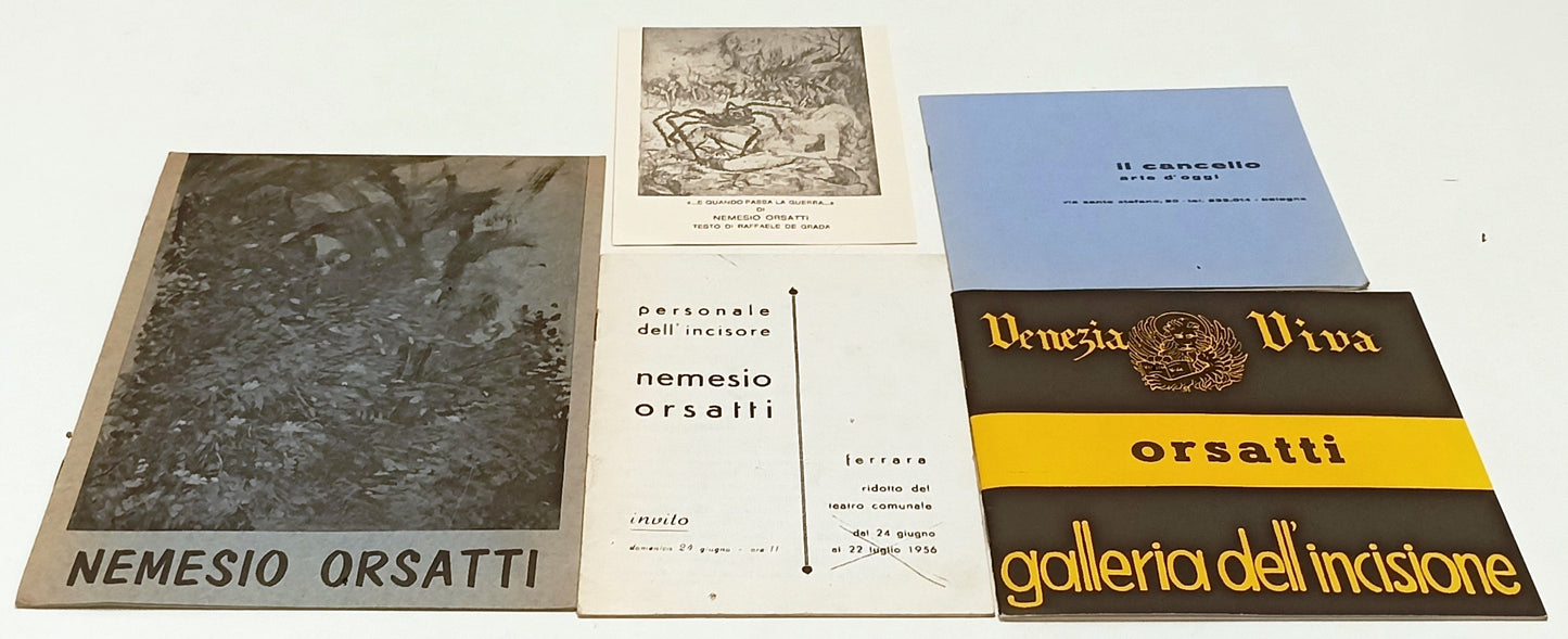 LT- LOTTO BROCHURE INVITI MOSTRE NEMESIO ORSATTI GALLERIA DELL'INCISIONE RVSa562
