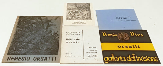 LT- LOTTO BROCHURE INVITI MOSTRE NEMESIO ORSATTI GALLERIA DELL'INCISIONE RVSa562