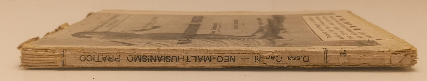 LH- NEO - MALTHUSIANISMO PRATICO- ETTORINA CECCHI- IL PENSIERO--- 1915- B- XFS44