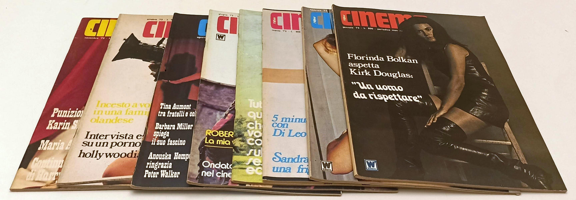 LW- RIVISTA NEW CINEMA 8 NUMERI  ANNATA 1973 - WILLIAMS - YFS719