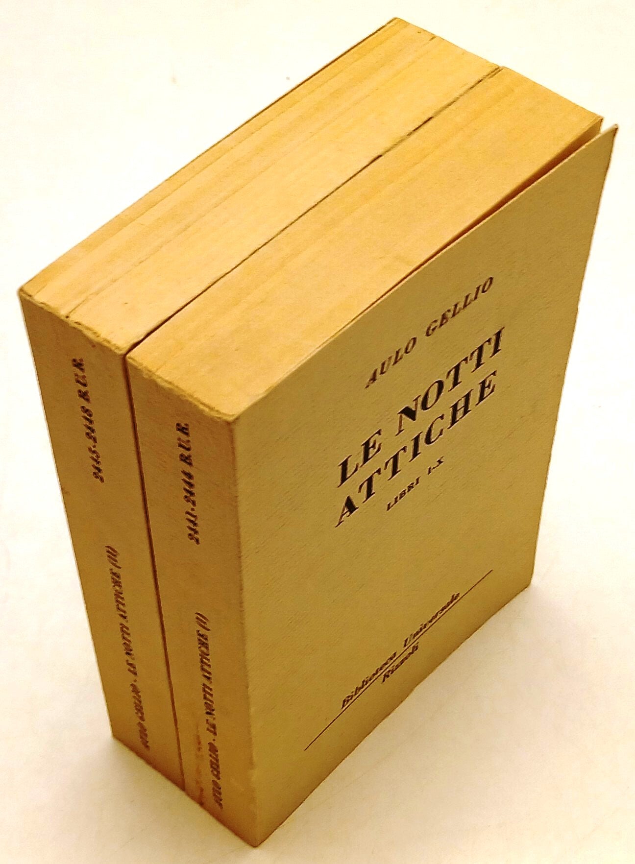 LN- LE NOTTI ANTICHE 2 VOLUMI - AULO GELLIO - RIZZOLI- BUR- 1a ED.- 1968- B- XFS