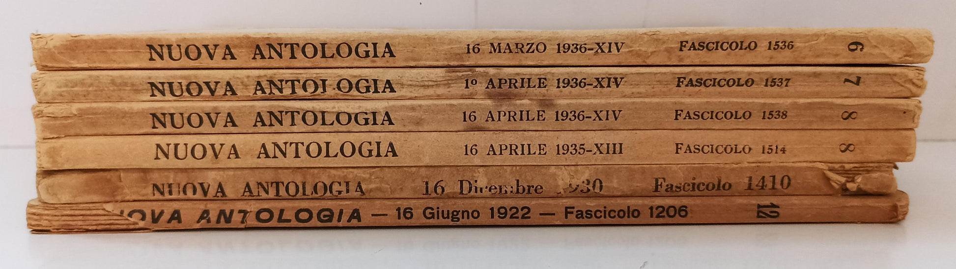 LR- NUOVA ANTOLOGIA LOTTO 6 VOLUMI ANNI '30-- SESTETTI E TUMMINELLI---- B-ZFS484