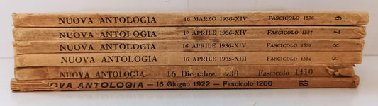 LR- NUOVA ANTOLOGIA LOTTO 6 VOLUMI ANNI '30-- SESTETTI E TUMMINELLI---- B-ZFS484