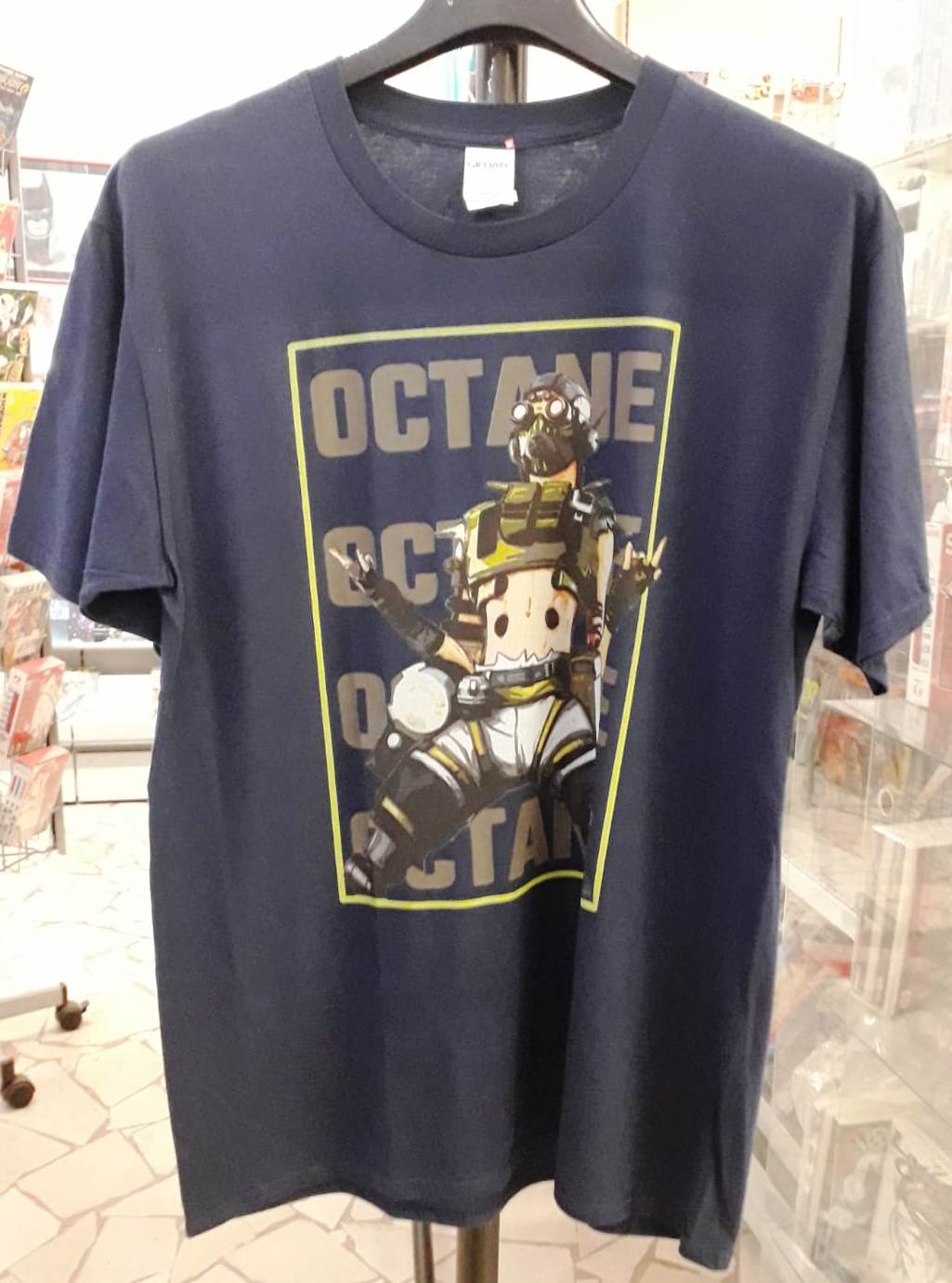GF- MAGLIETTA T-SHIRT NERA BLU APEX LEGENDS OCTANE TAGLIA M
