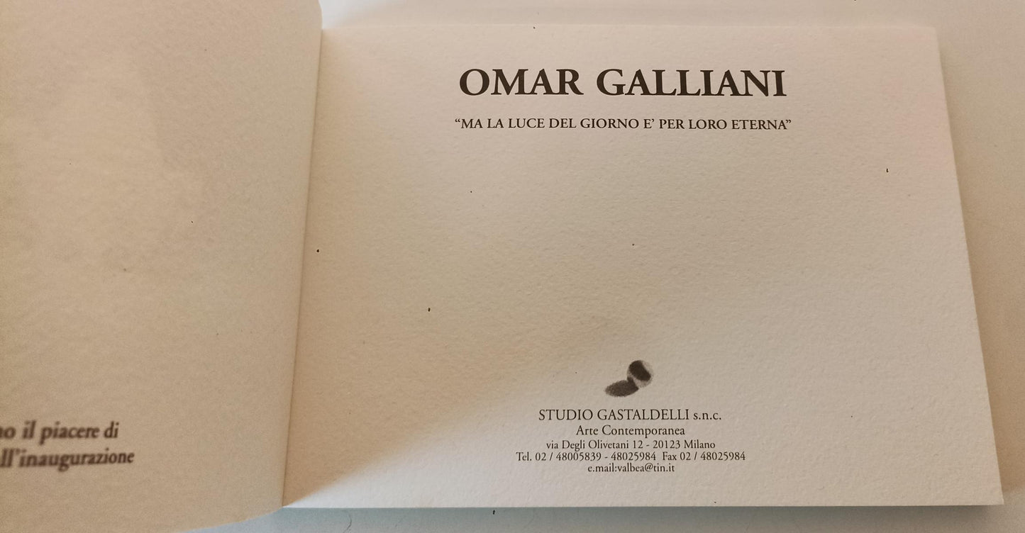 LT- OMAR GALLIANI CATALOGO MOSTRA -- STUDIO GASTALDELLI - ARTE-- 1997- B- XFS171