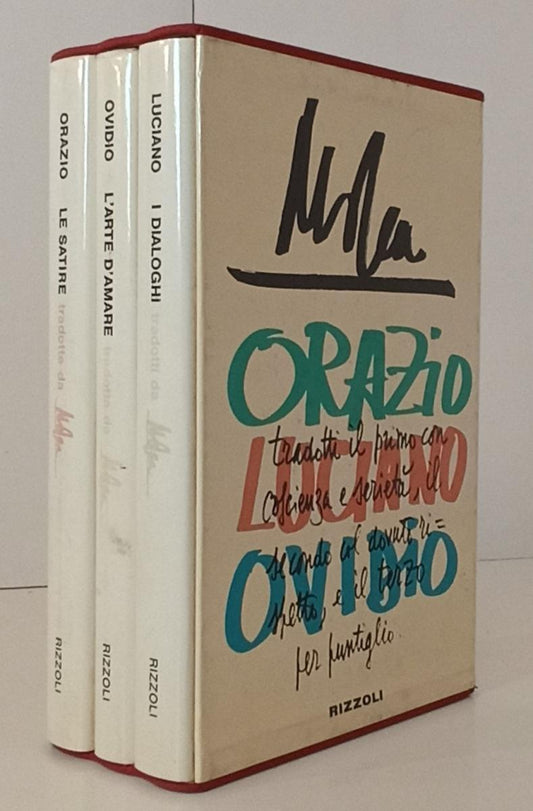 LN- COFANETTO 3 VOLUMI ORAZIO OVIDIO SATIRE ARTE DI AMARE tradotti da MOSCA- XFS