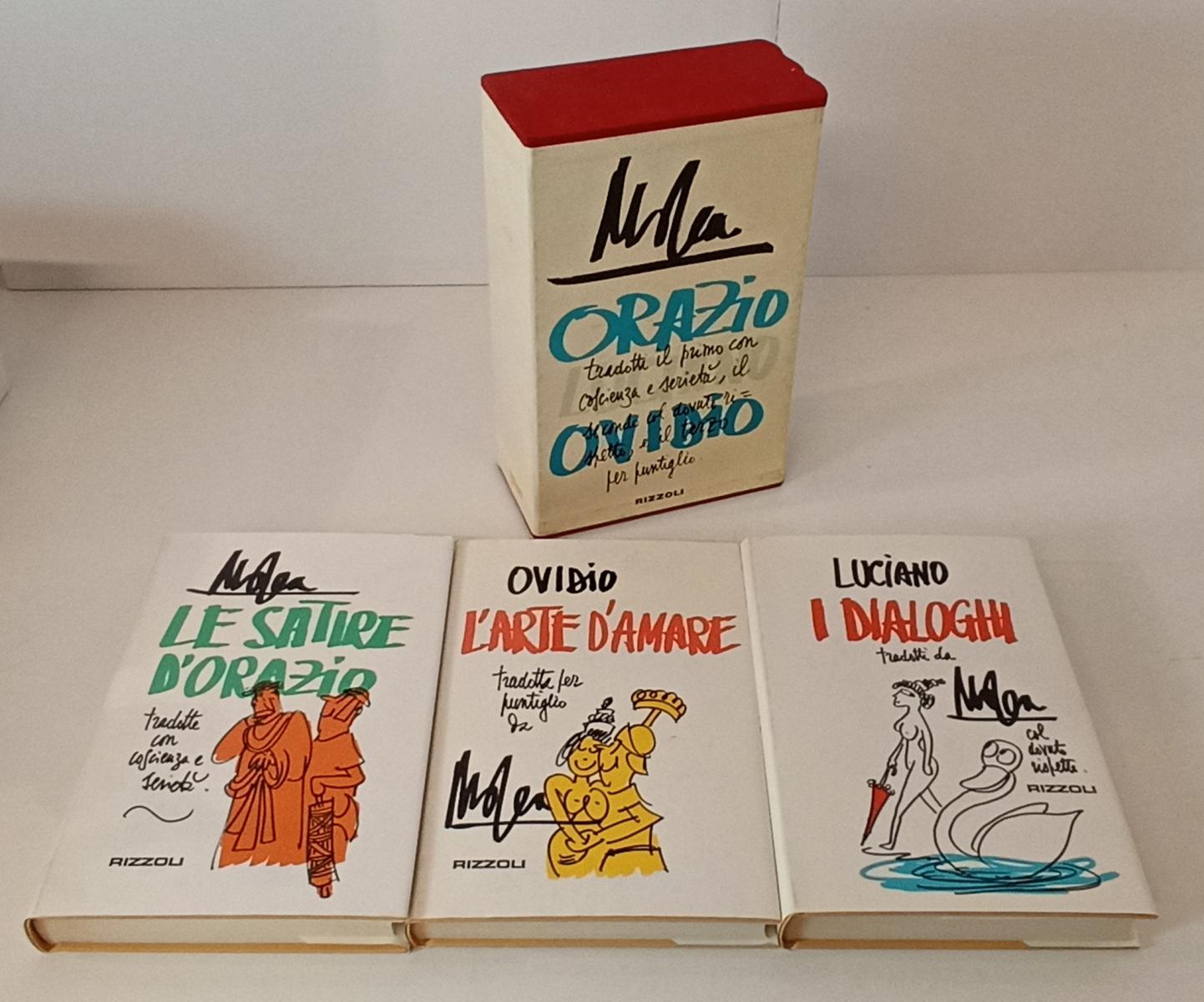 LN- COFANETTO 3 VOLUMI ORAZIO OVIDIO SATIRE ARTE DI AMARE tradotti da MOSCA- XFS