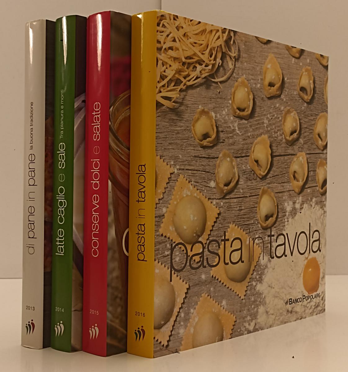 LK- 4 VOLUMI STRENNA 2013/2016 LATTE CAGLIO PANE PASTA- BANCA POPOLARE-CS-BLCP12