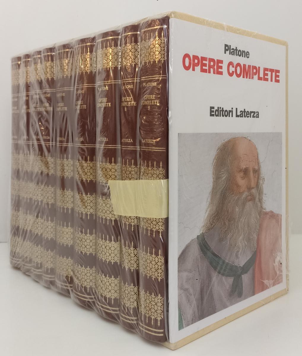 LN- PLATONE OPERE COMPLETE COFANETTO 9 VOLUMI -- LATERZA --- 1993 - C - XFS