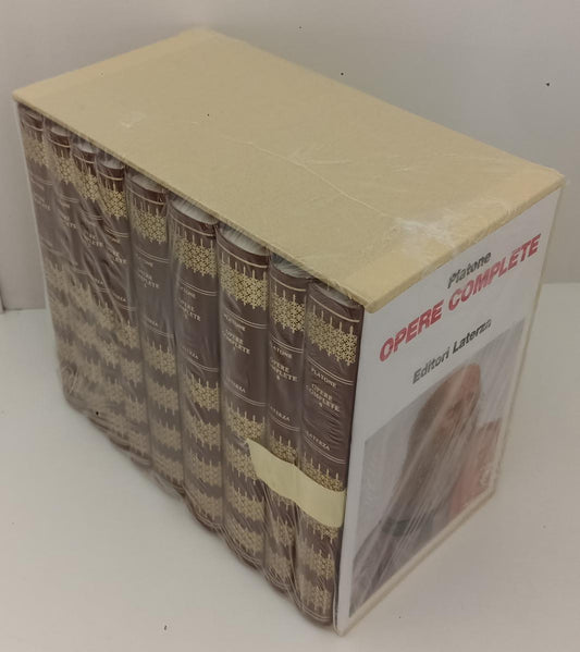 LN- PLATONE OPERE COMPLETE COFANETTO 9 VOLUMI -- LATERZA --- 1993 - C - XFS