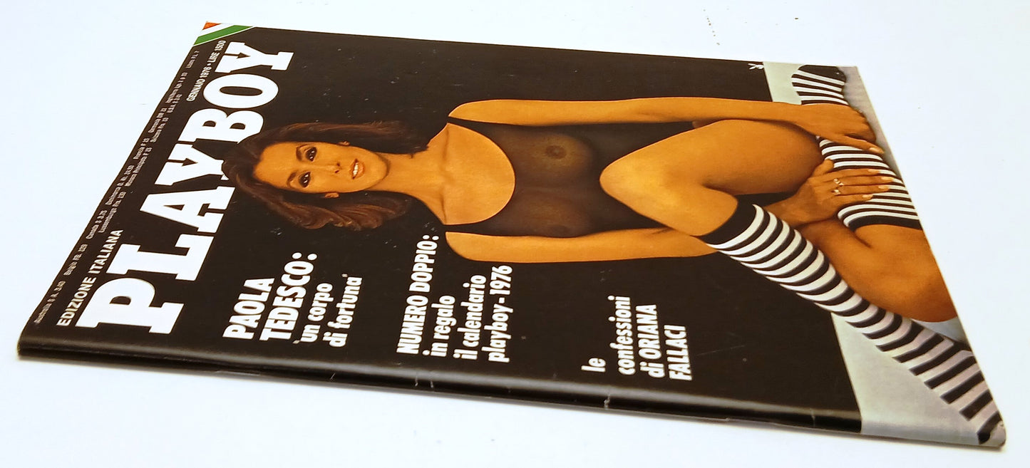 LR- PLAYBOY GENNIAIO 1976 PAOLA TEDESCO COMPLETO DI POSTERINO - RVSa601