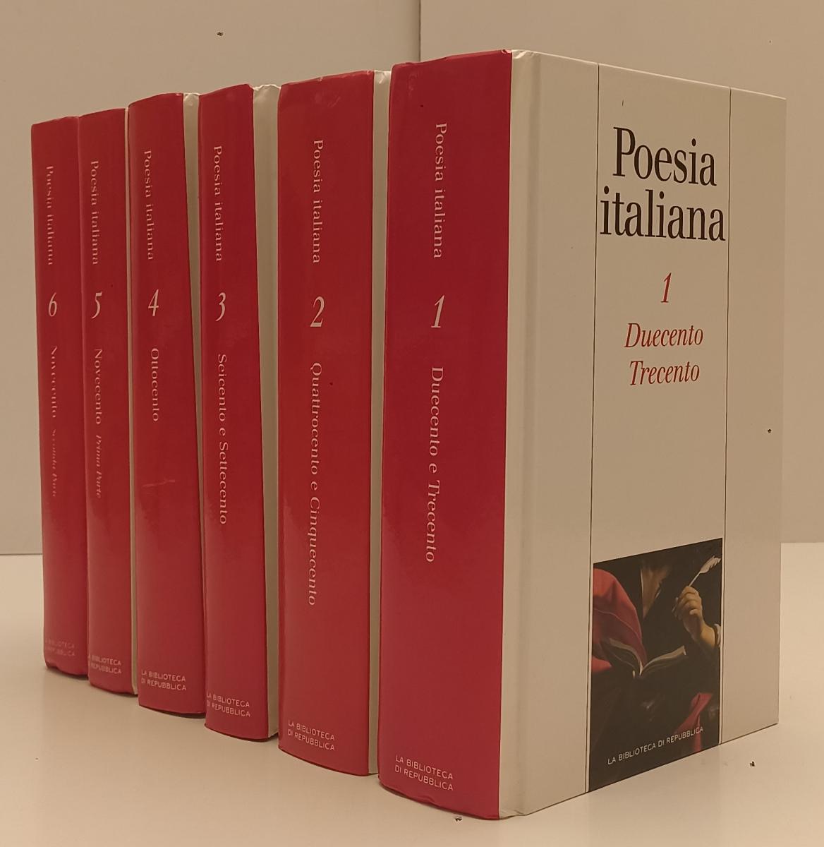 LN- POESIA ITALIANA VOLUMI 1/6 COMPLETA - BIBLIOTECA REPUBBLICA- 2004- C- BLCP23