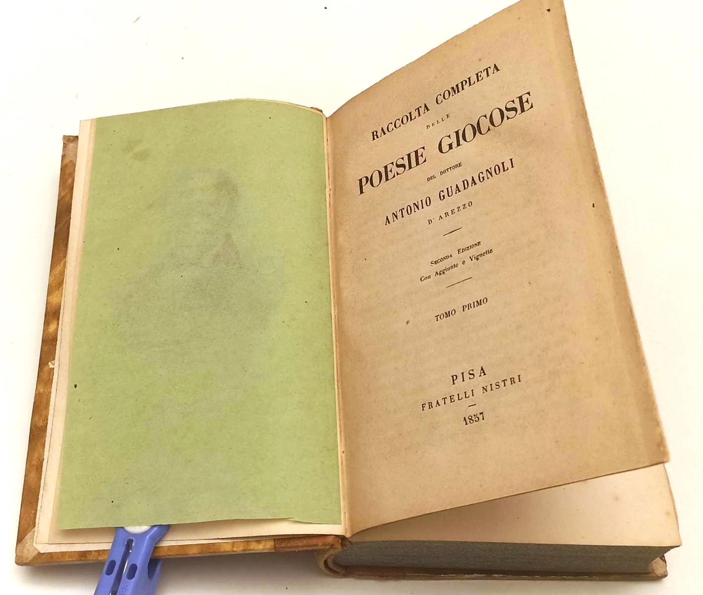 LH- POESIE GIOCOSE - ANTONIO GUADAGNOLI - FRATELLI NISTRI --- 1857 - C - XFS70