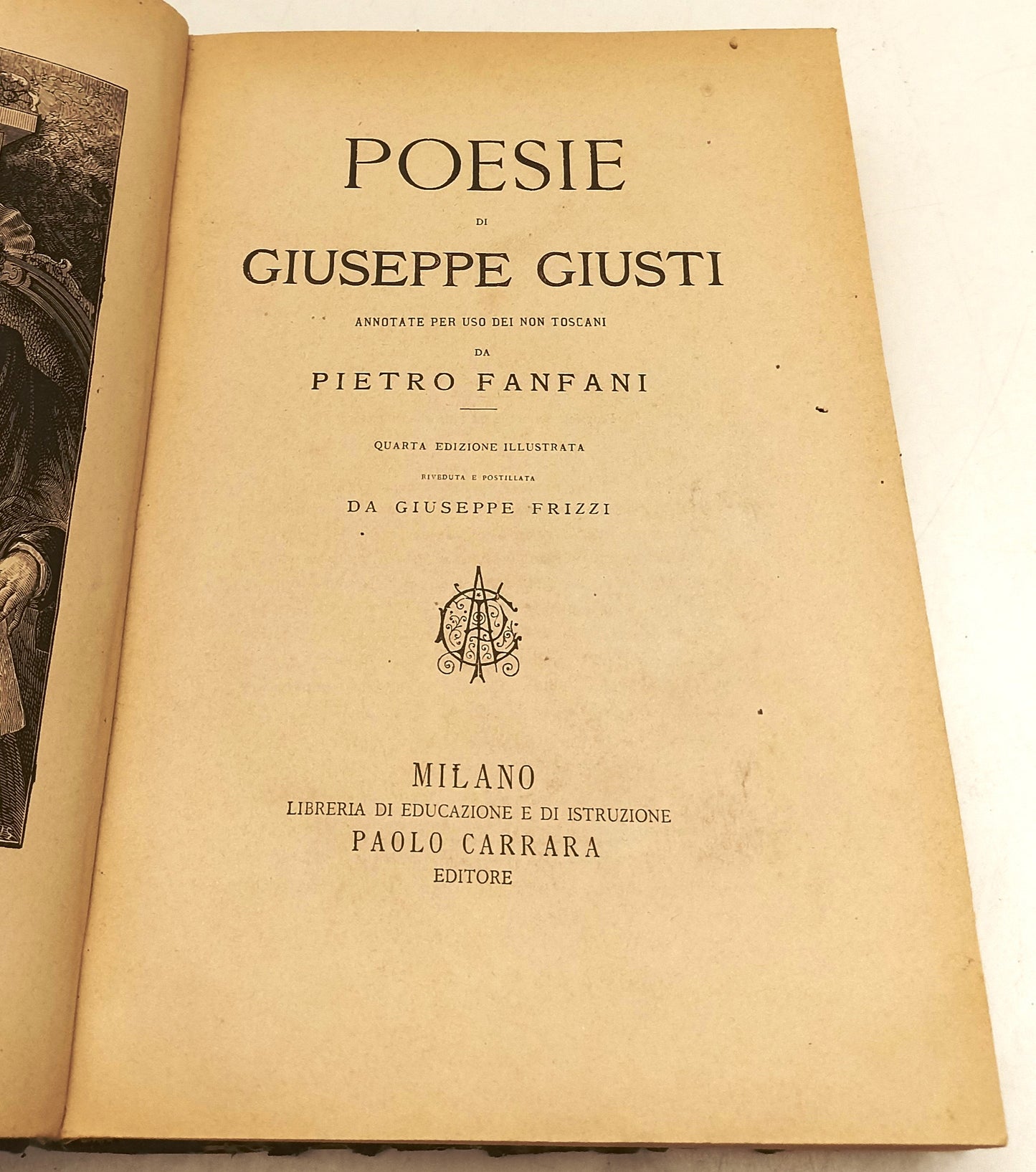 LN- POESIE DI GIUSEPPE GIUSTI ILLUSTRATA - PIETRO FANFANI- CARRARA---- C- XFS151