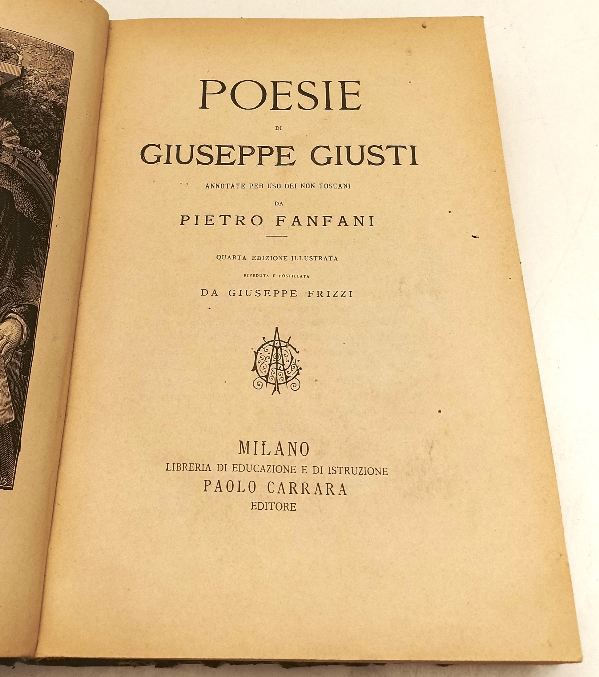 LN- POESIE DI GIUSEPPE GIUSTI ILLUSTRATA - PIETRO FANFANI- CARRARA---- C- XFS151