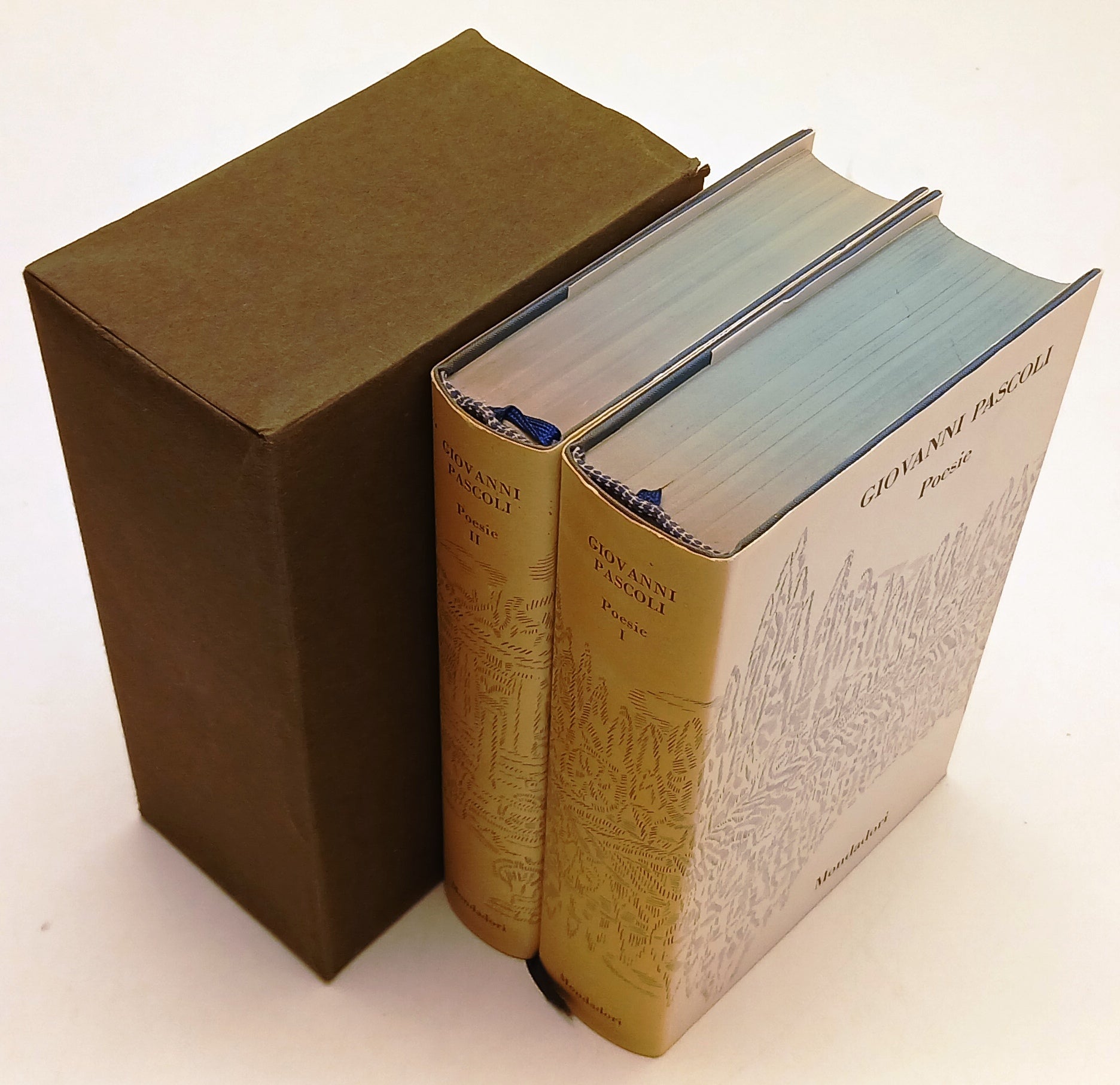 LN- POESIE 2 VOLUMI- GIOVANNI PASCOLI- MONDADORI- CLASSICI CONTEMPORANEI- CS-XFS