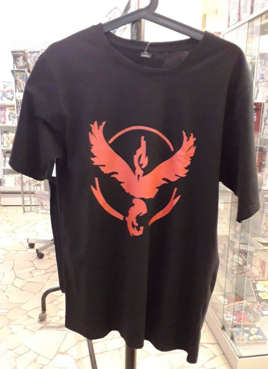 GF- MAGLIETTA T-SHIRT NERA BLACK POKEMON GO TEAM VALOR TAGLIA L