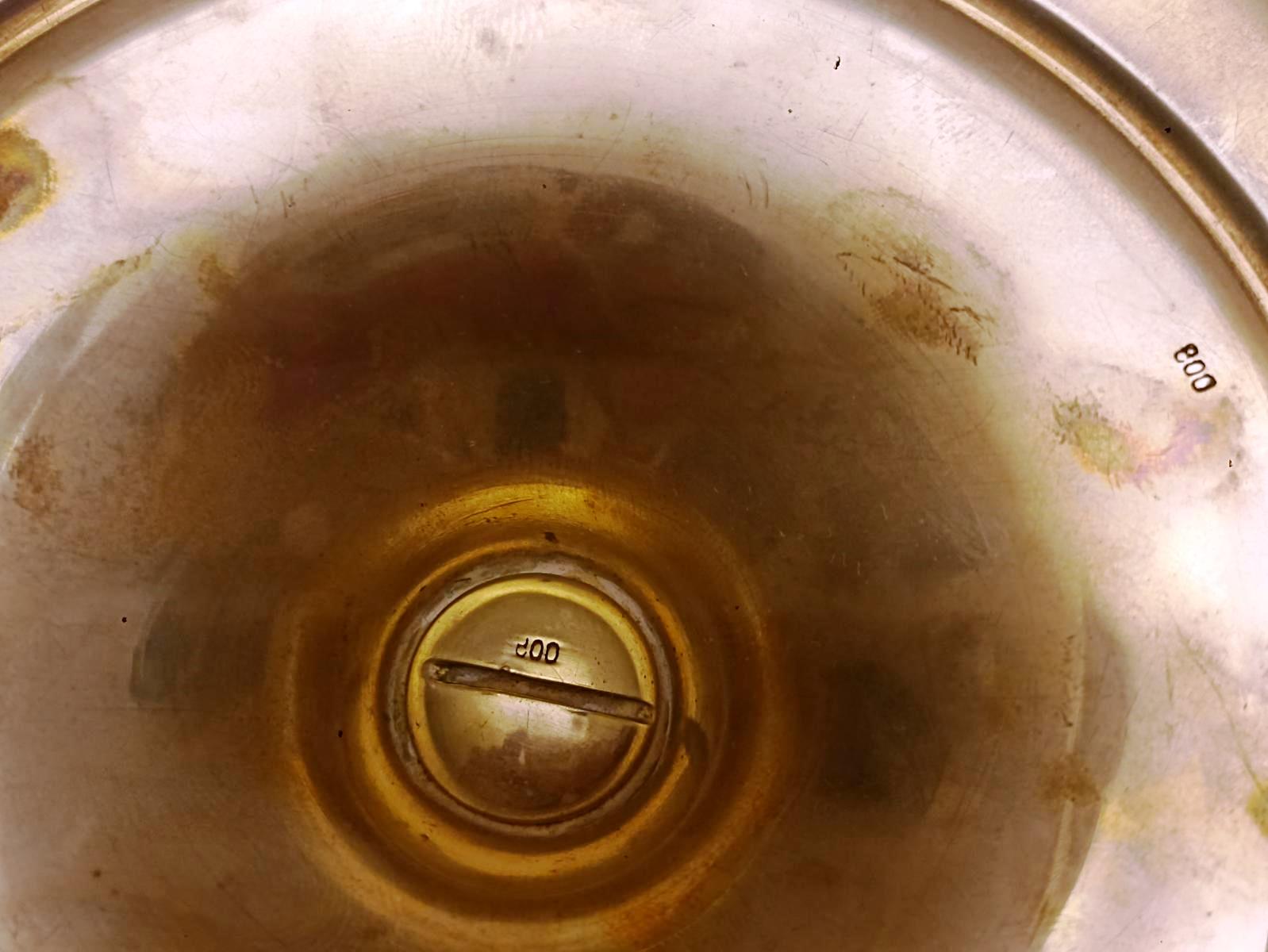 CV- CALICE PORTA OSTIE CON PIATTINO - in argento 800 PESO 580 grammi - GTTS15