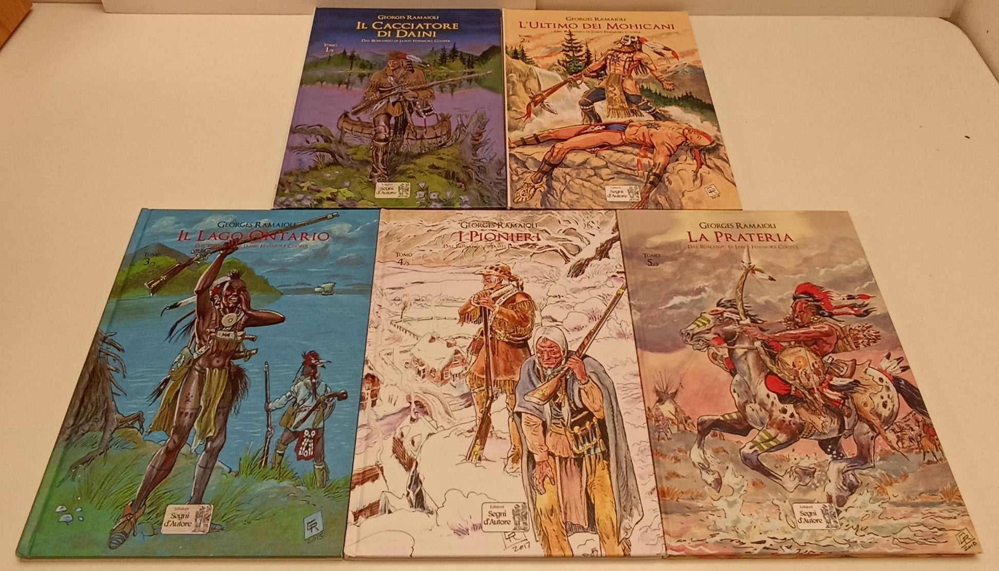 FV- JAMES FENIMORE COOPER VOLUMI 1/5 - GEORGES RAMAIOLI- SEGNI D'AUTORE-- C- B24